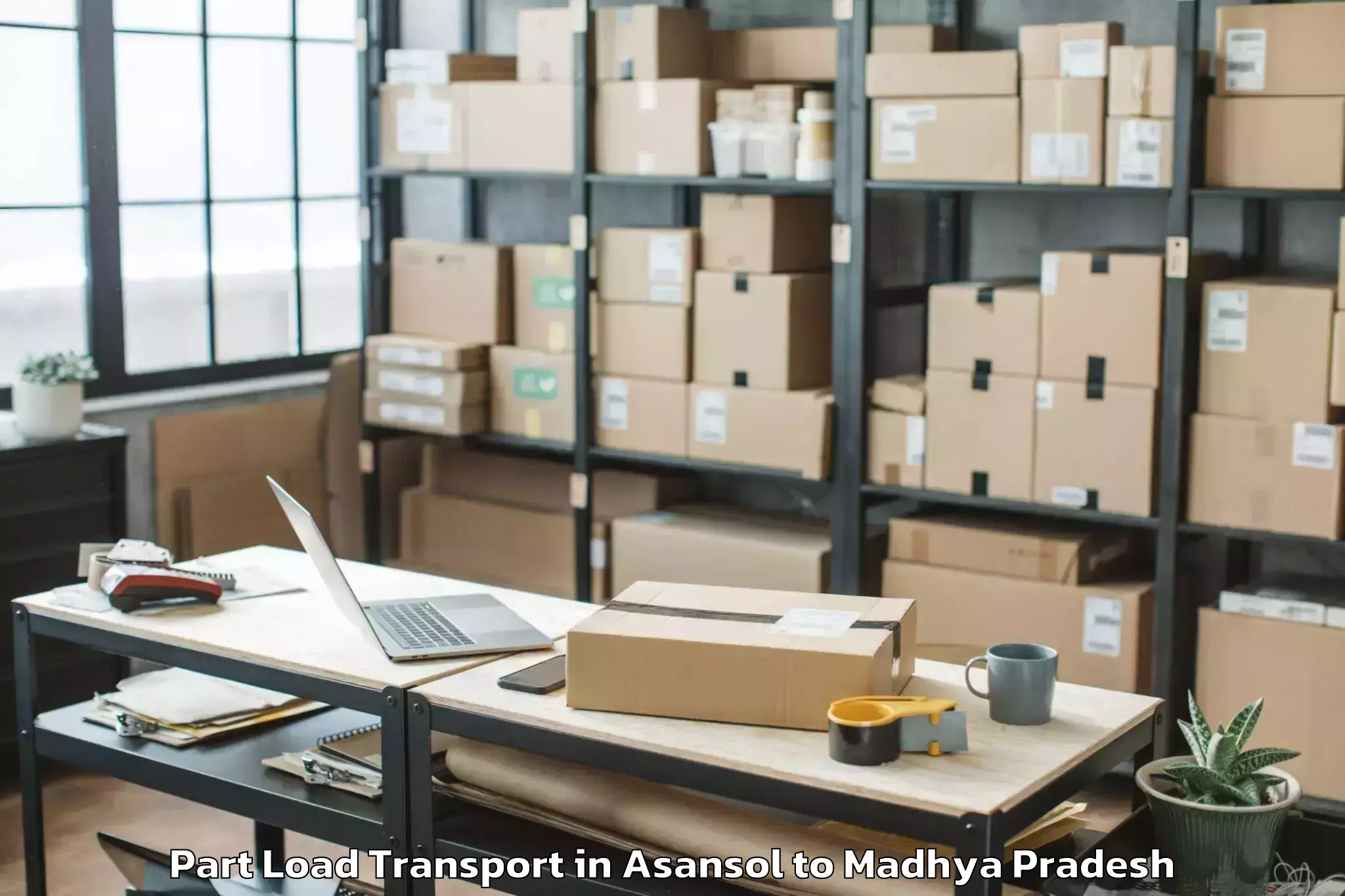 Leading Asansol to Shajapur Part Load Transport Provider